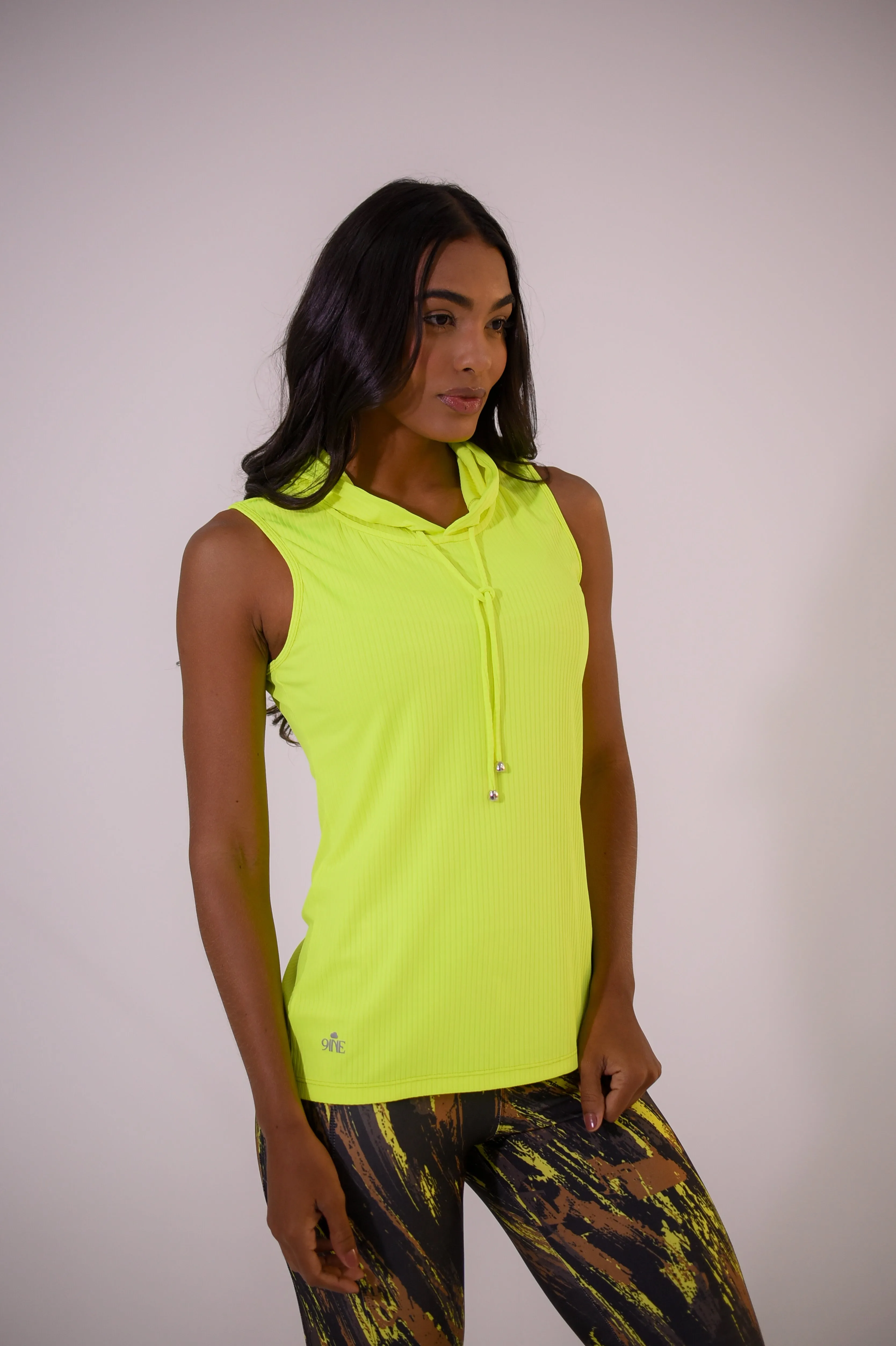 Yellow Ribbed Hoodie