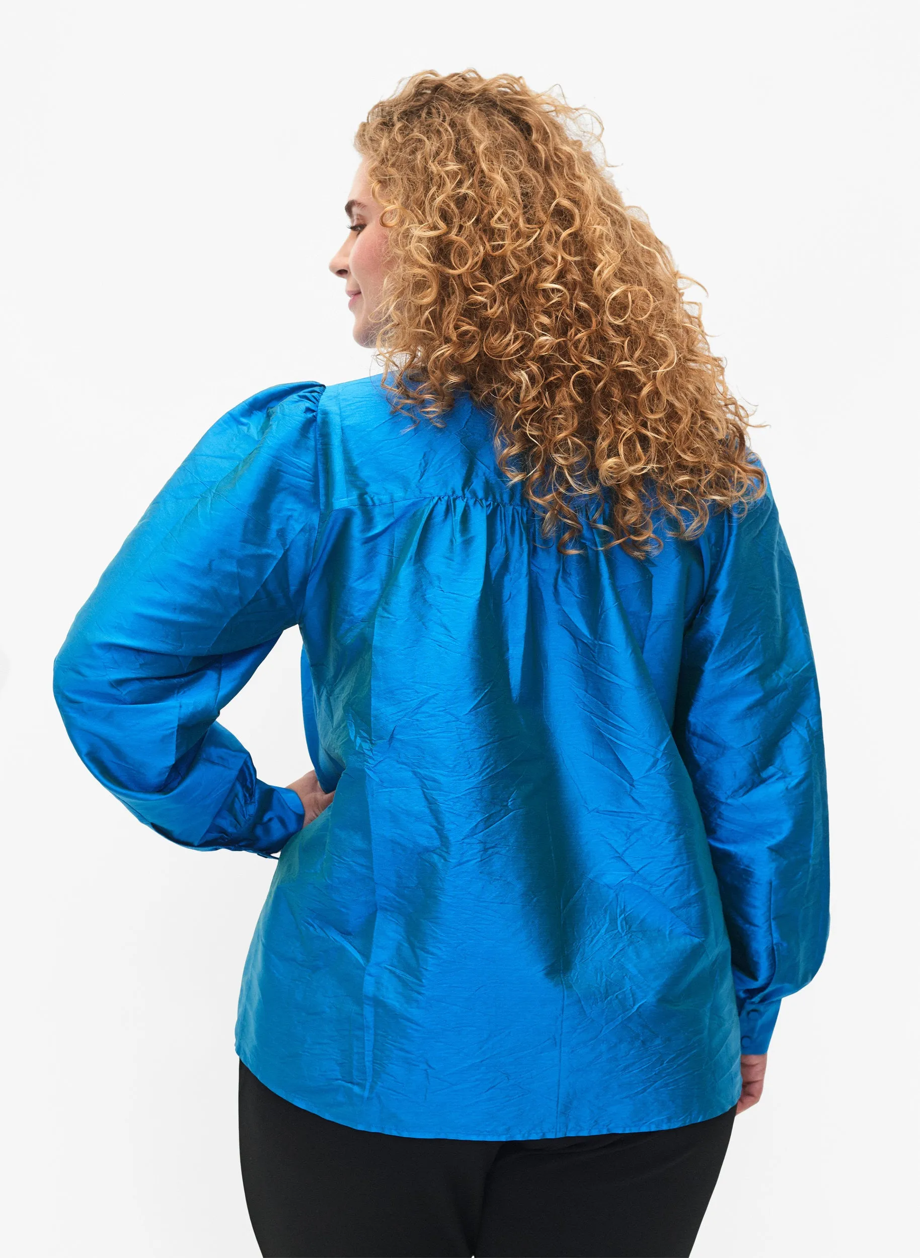 Zizzi Julia Blouse in Blue