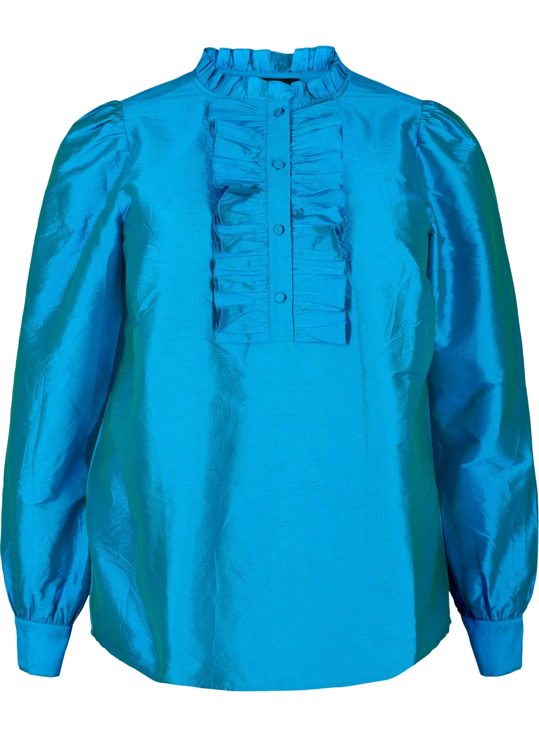 Zizzi Julia Blouse in Blue